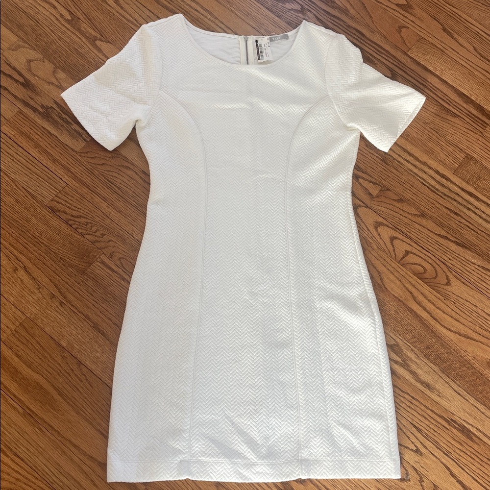 TART Cream Color Herringbone Textured Dress Size Medium-